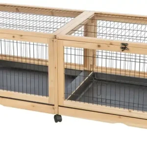 Vnitřní výběh pro hlodavce 150 × 50 × 60 cm, dřevo/kov Dokud Zásoby Vydrží