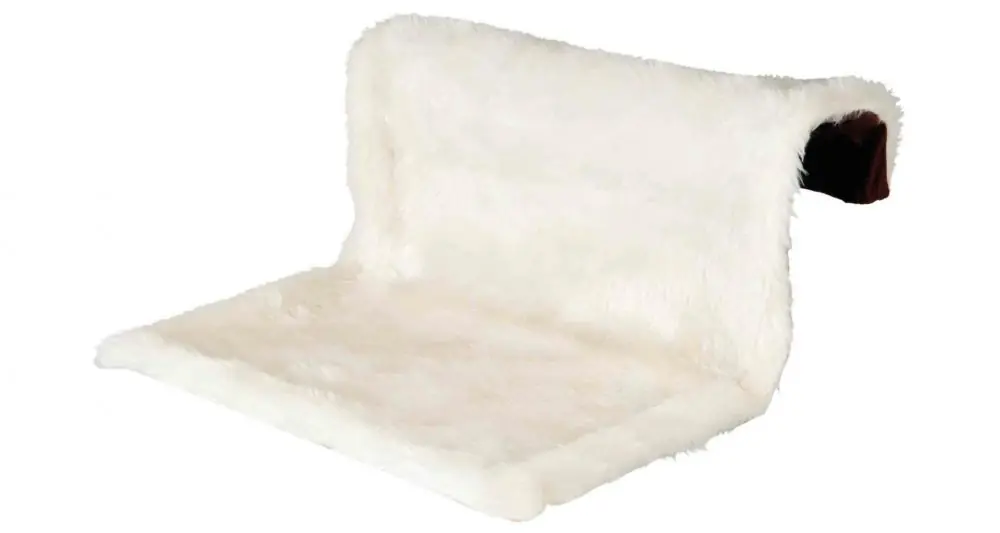 Závěsné lůžko na topení, semiš.vzhled béžovo/hnědý 45x26x31c Akce