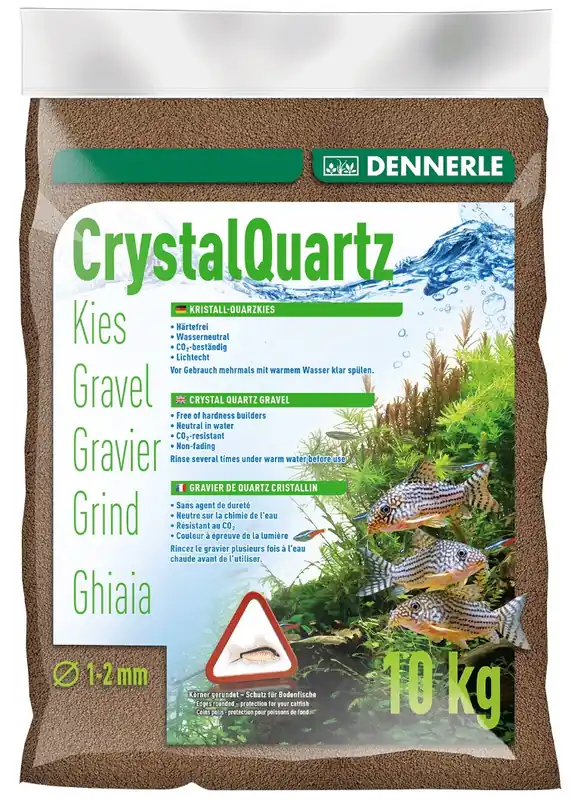 DENNERLE Crystal-Quartz, tmavě hnědý písek 10kg Akční Cena