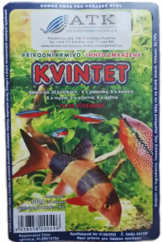 Sezónní Sleva Mražené krmivo Kvintet 100g - BLISTR