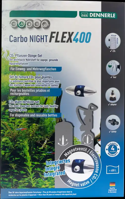 Ověřený DENNERLE co2 set bez lahve Carbo NIGHT FLEX400