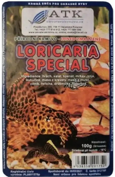 Mražené krmivo Loricaria Special 100g - BLISTR Expresní Doručení