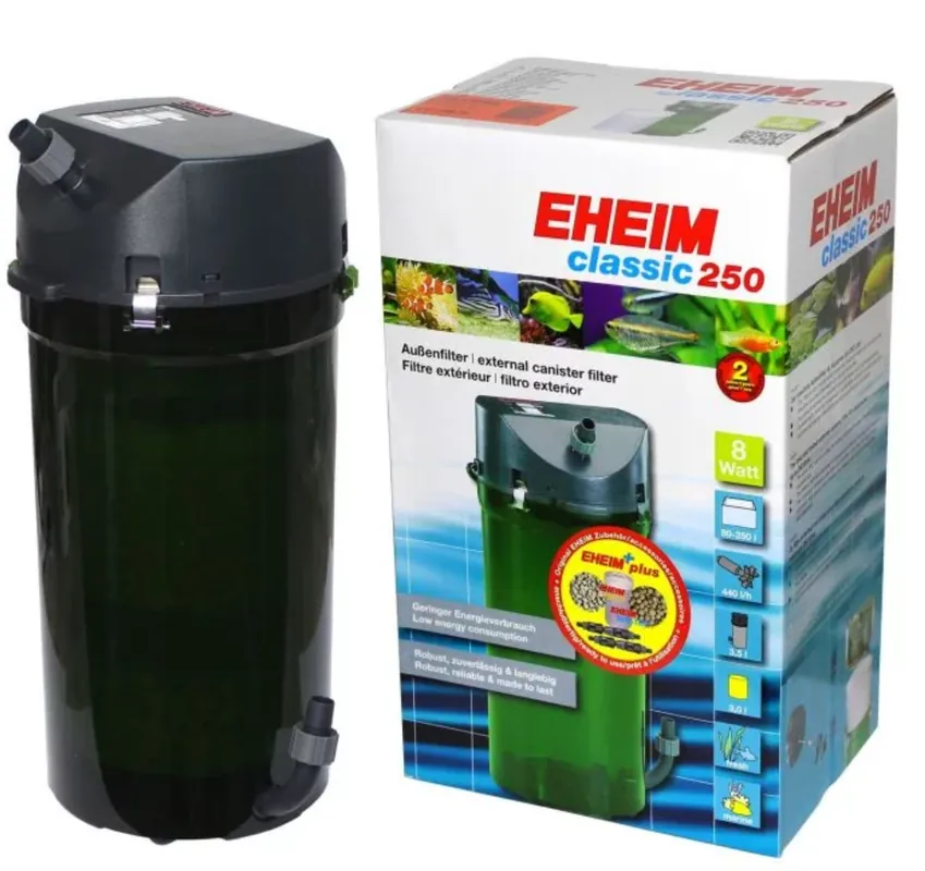 Oblíbený EHEIM Classic 250 2213 s filtračními náplněmi BIO