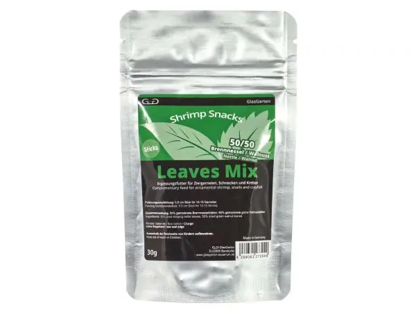 GlasGarten – Shrimp Snacks Leaves Mix 30 g Horká Nabídka