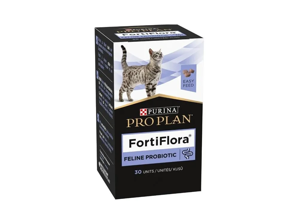Levný Purina PPVD Feline - FortiFlora žvýkací tablety 30 tbl