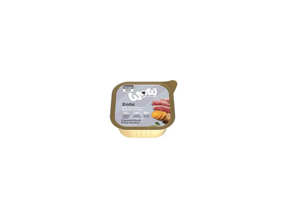 WOW Dog paštika Senior kachna s batáty 150g Expresní Doručení