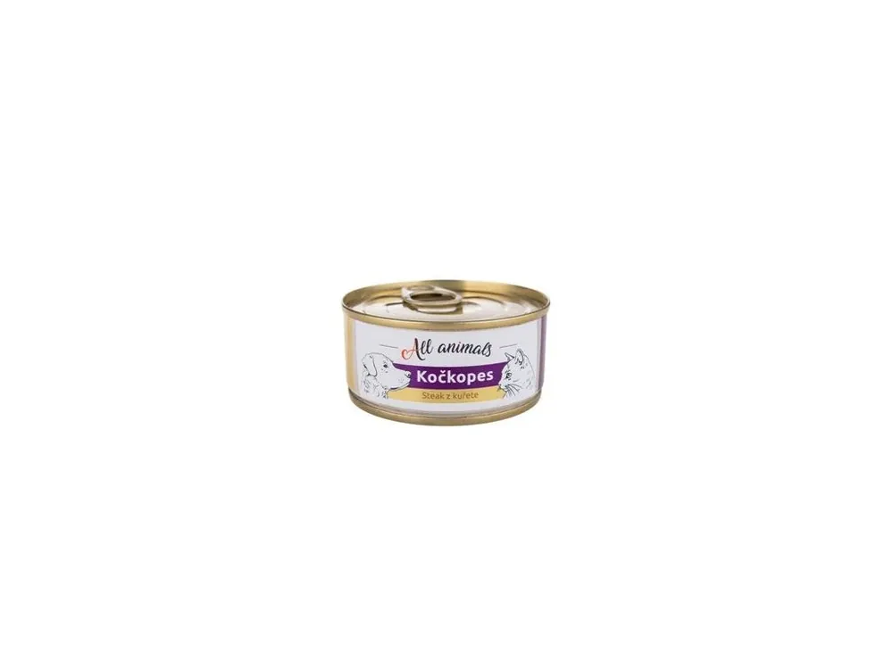 Horká Nabídka All Animals kočkopes konz. Steak z kuřete 100g