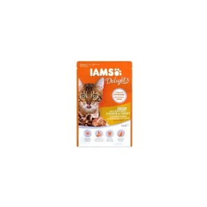 Iams Cat Adult Delights kapsa Chick&Turk. in gravy 85g Nízká Cena