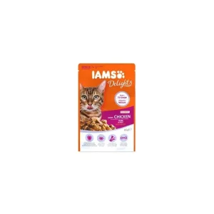 Akční Cena Iams Cat Senior Delights kapsa Chicken in gravy 85g