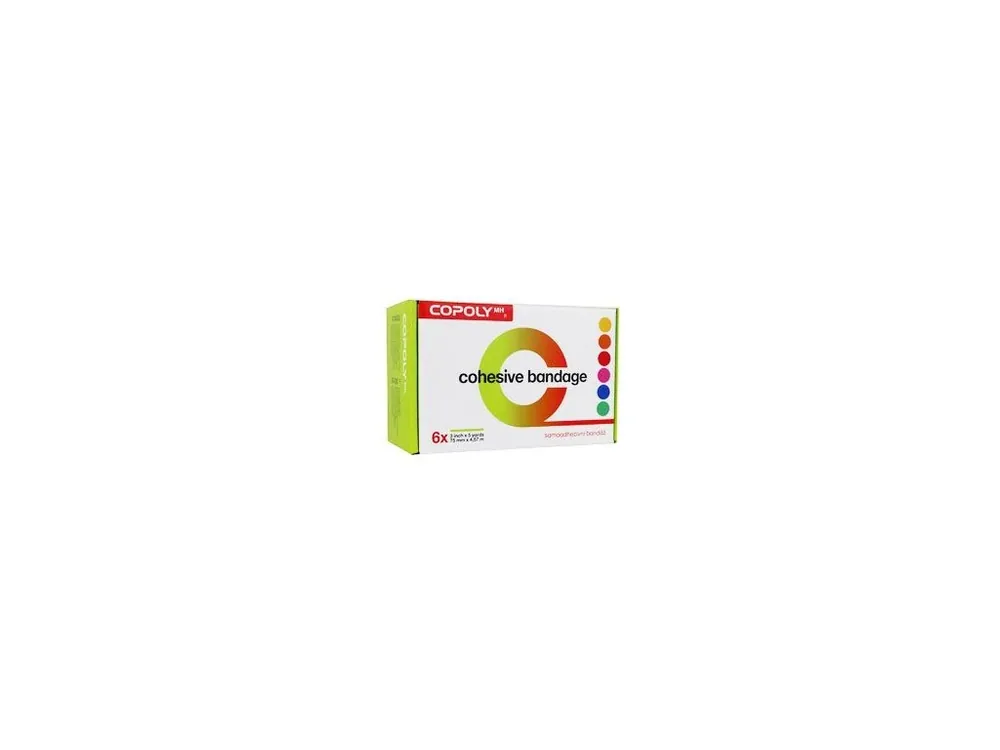 Obinadlo elast. CoPoly 7,5cm x 4,5m MIX NEON 6ks Výprodej