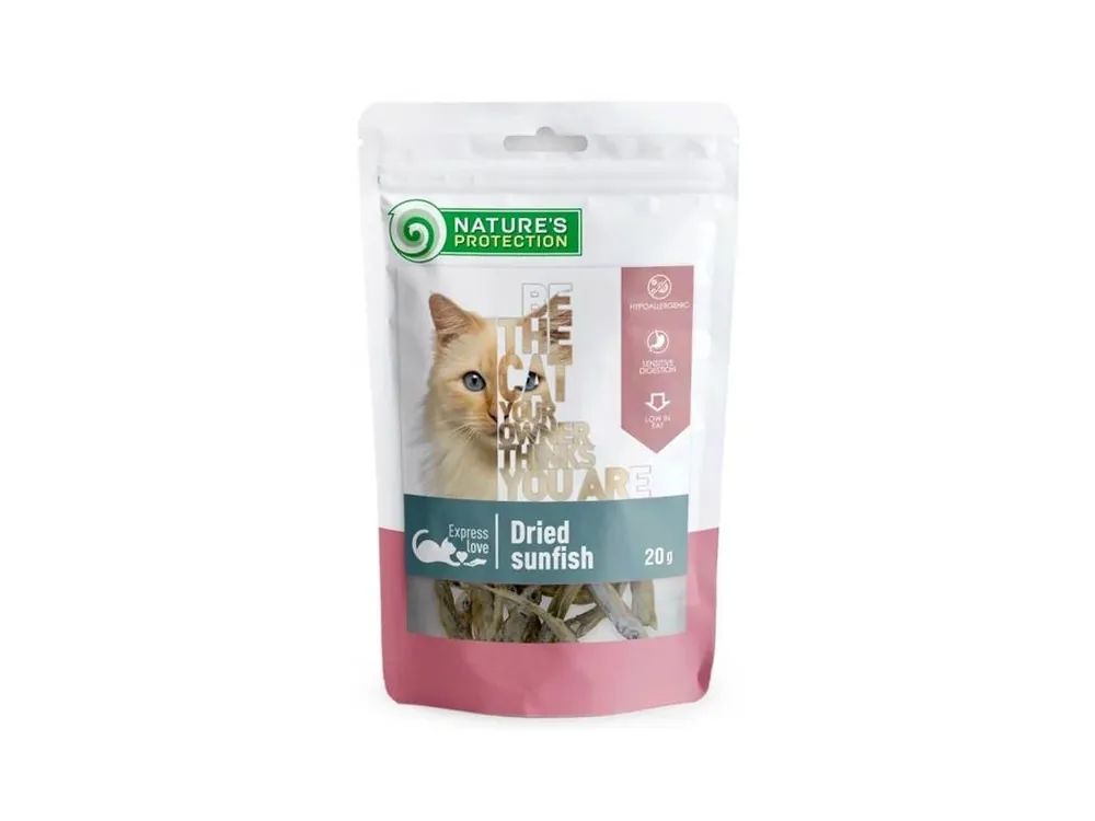 Levný Nature‘s Protection Cat Snack sušené rybičky 20 g