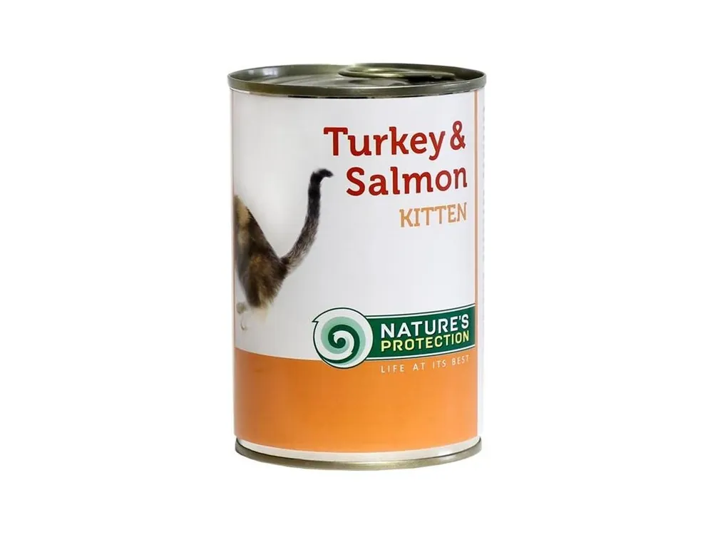 Akční Nabídka Nature‘s Protection Cat konz. Kitten krůta/losos 400 g