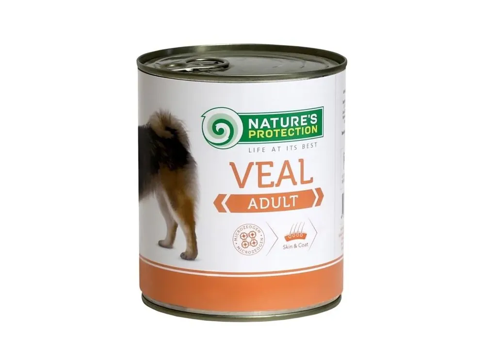 Originální Nature‘s Protection Dog konz. Adult telecí 800 g