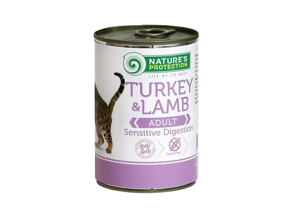 Nature‘s Protection Cat konz .Sensitive krůta/jehně 400 g Dokud Zásoby Vydrží