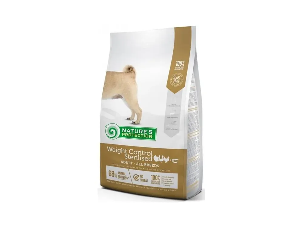 Sezónní Sleva Nature‘s Protection Dog Dry Weight Control Sterilised 12 kg