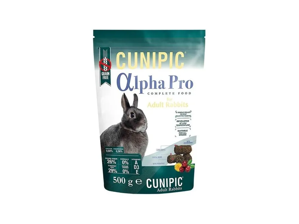 Cunipic Alpha Pro Rabbit Adult - králík dospělý 500 g Bezpečná Platba