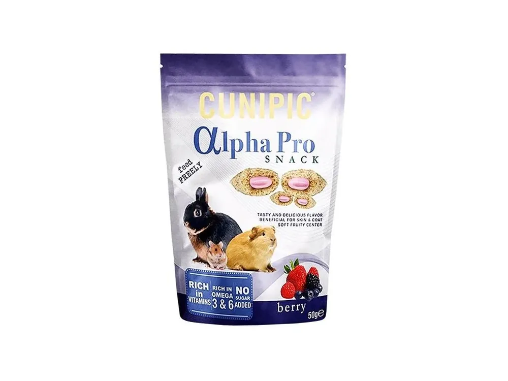 Autentický Cunipic Alpha Pro Snack Berry - lesní plody 50 g