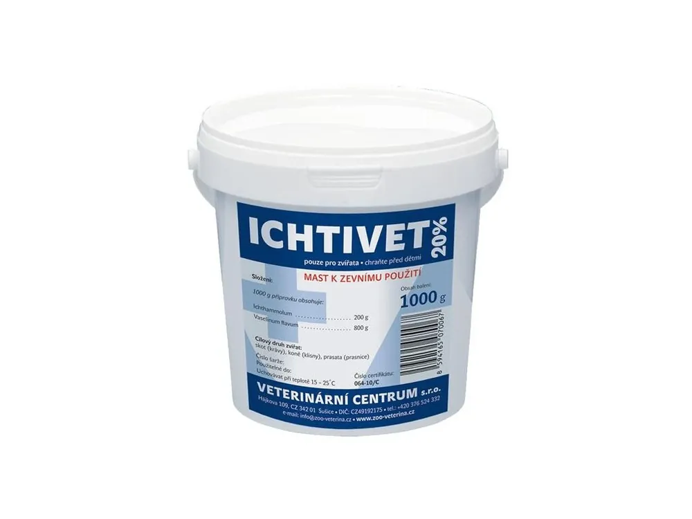 Ichtivet 20% ung 1kg Rychlé Dodání