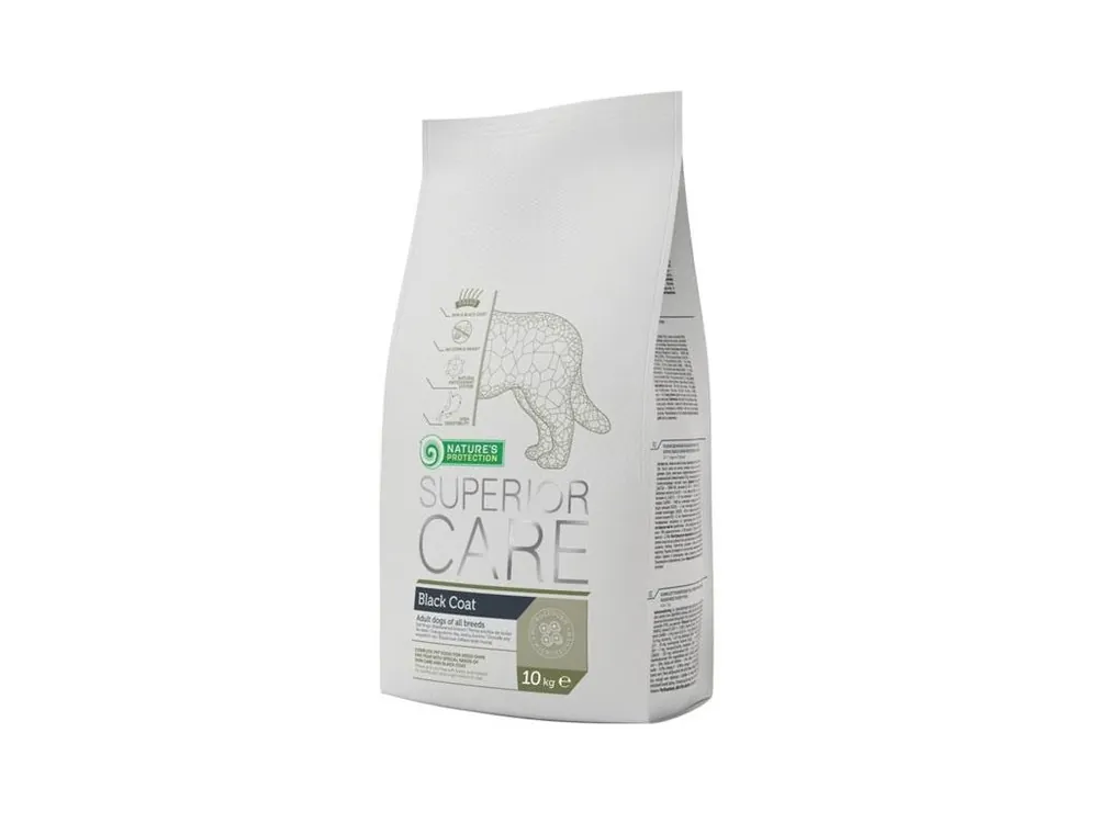 Nízká Cena Nature‘s Protection Dog Dry Superior Care Black Coat 10 kg