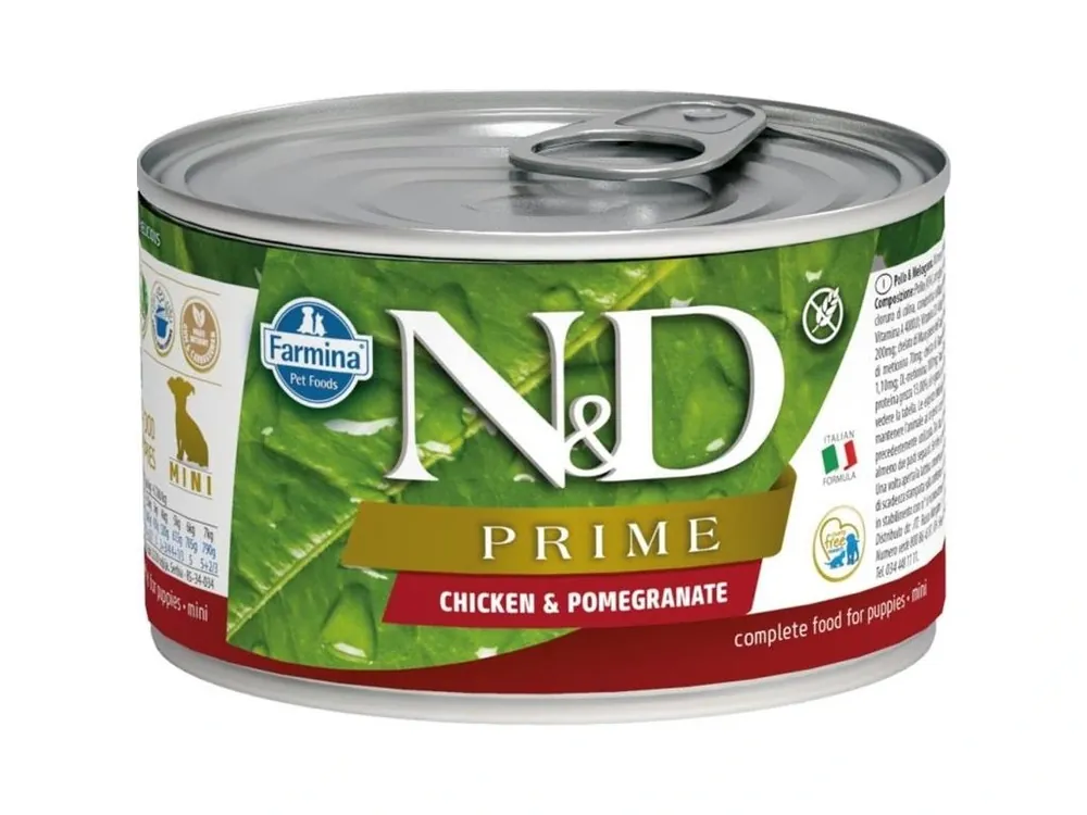 N&D PRIME Dog konz. Chicken & Pomegranate Puppy Mini 140 g Finální Výprodej