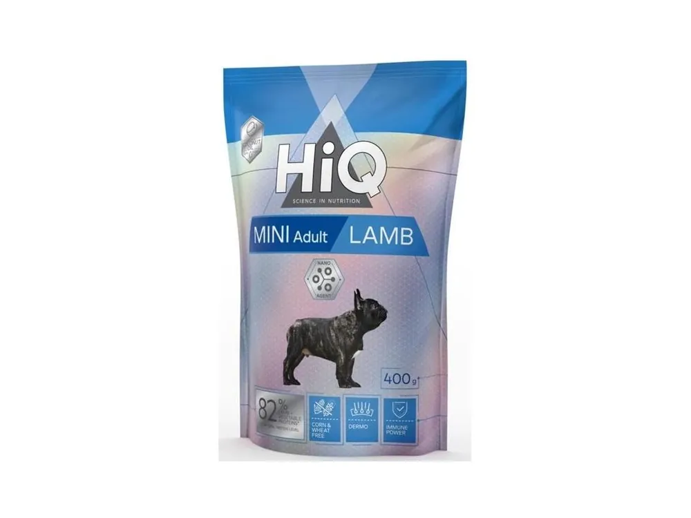 Výprodej HiQ Dog Dry Adult Mini Lamb 400 g