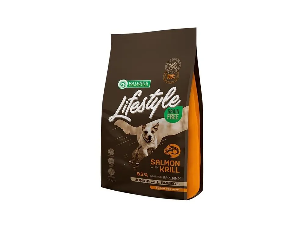 Aktuální Nature‘s Protection Dog Dry LifeStyle GF Junior Salmon 1,5 kg