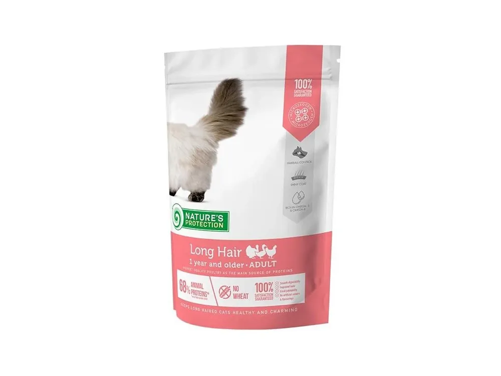 Rychlé Dodání Nature‘s Protection Cat Dry Long Hair 400 g
