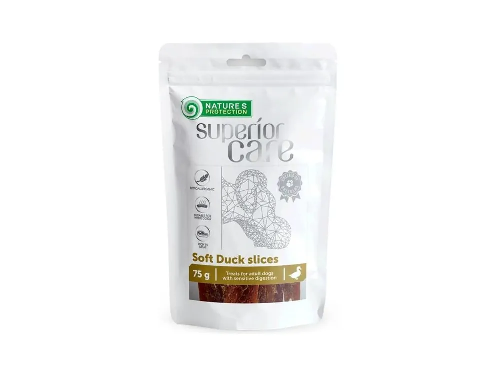 Vysoce Kvalitní Nature‘s Protection Superior Care Dog Snack kachní plátky 75 g