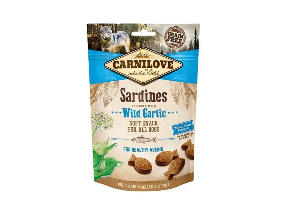 Carnilove Dog Semi Moist Snack Sardines enriched with Wild garlic 200 g Akční Cena