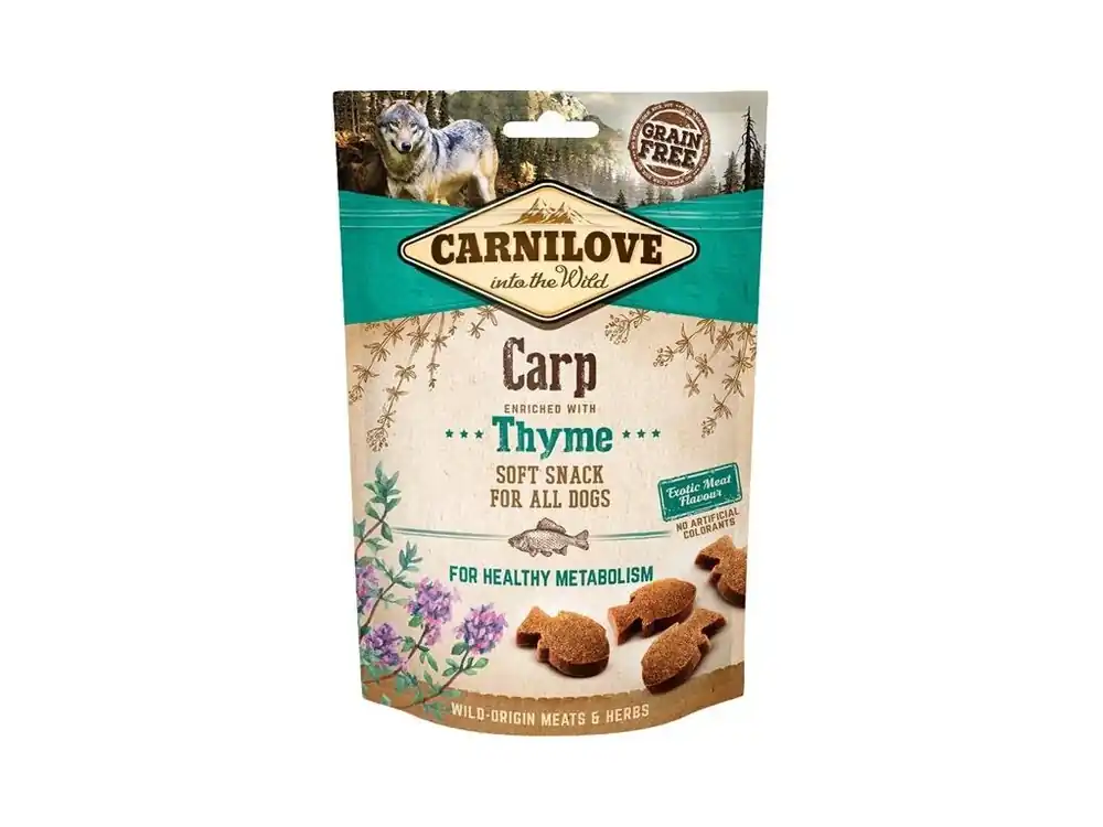 Nová Kolekce Carnilove Dog Semi Moist Snack Carp enriched with Thyme 200 g