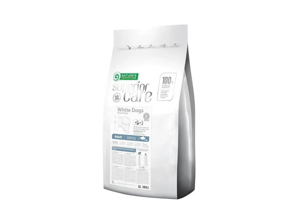 Cenová Bomba Nature‘s Protection Superior Care Dog Dry White Dogs Adult Small Breed White Fish 10 kg