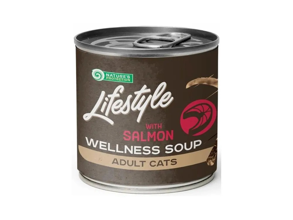 Odeslání Ihned Nature‘s Protection Cat Soup LifeStyle Sterilised Salmon 140 ml