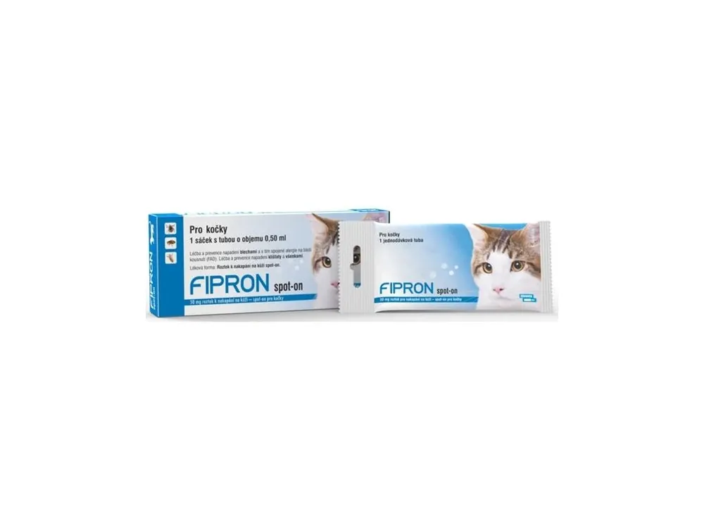Fipron 50mg spot-on Cat a.u.v. sol 1x0,5 ml (pipety) Poslední Šance