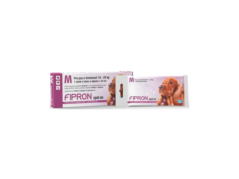 Fipron 134mg spot-on M a.u.v. sol 1x1,34 ml (pipety) Super Cena