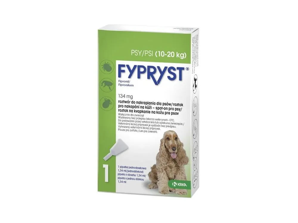Nejlepší Volba Fypryst spot on a.u.v. M (pes 10-20kg) sol 1x1,34 ml