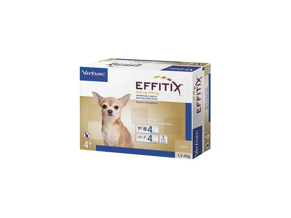 Effitix Spot-on XS a.u.v. 26,8mg/240mg sol 4x0,44 ml Cenová Bomba