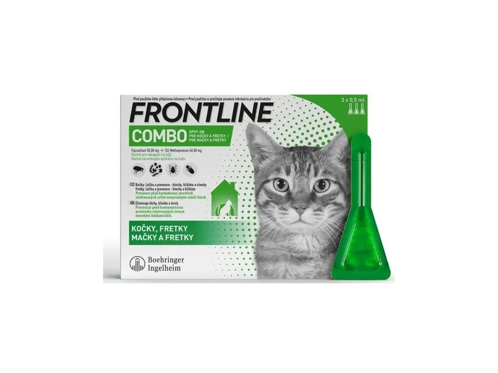 Frontline Combo spot-on cats a.u.v. sol 3 x 0,5 ml Výhodná Nabídka
