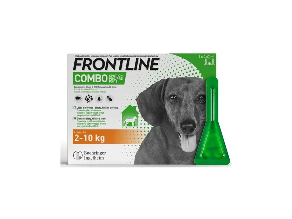 Akční Cena Frontline Combo spot-on dog S a.u.v. sol 3 x 0,67, 2-10kg