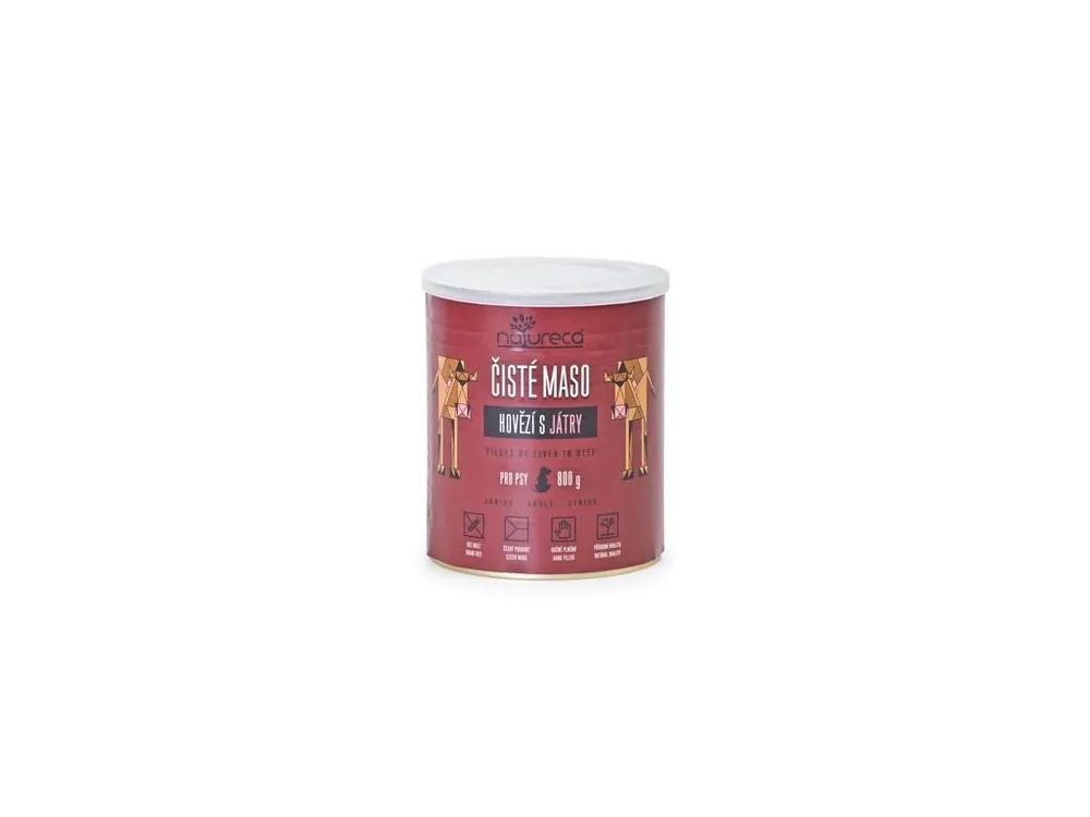 Víkendová Akce NATURECA konz. hovězí s játry pro psy 800g