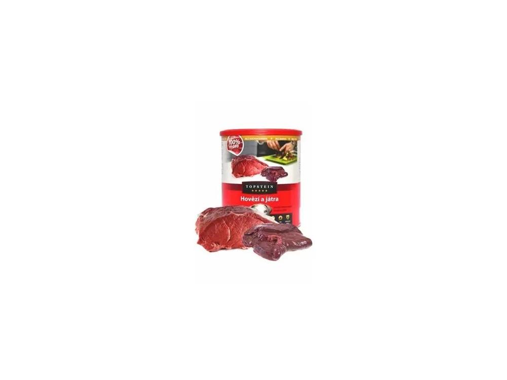 Kup Teď Topstein Hovězí s játry v plechu 800g