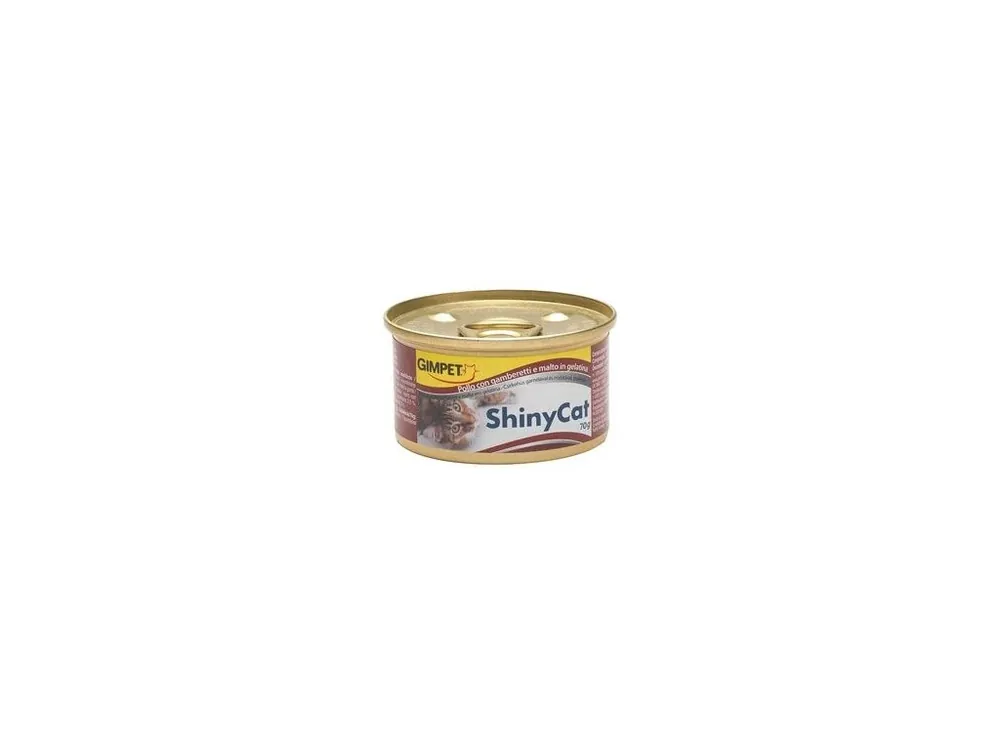 Ověřený GimCat ShinyCat konz. kuře&krevety 70g