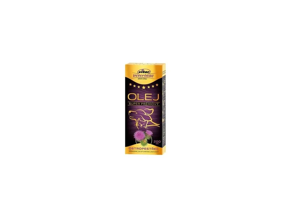 VITAR Veterinae Ostropestřec olej 200ml Oblíbený