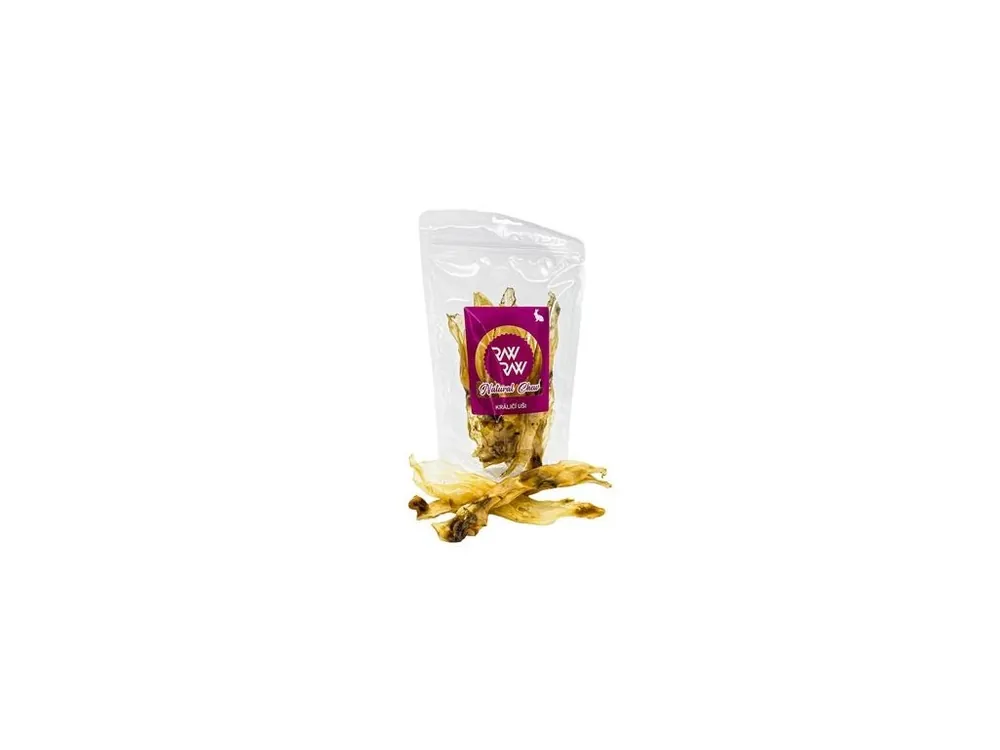 Vysoce Kvalitní Raw Raw pochoutka Natural Chew Králičí uši 80g