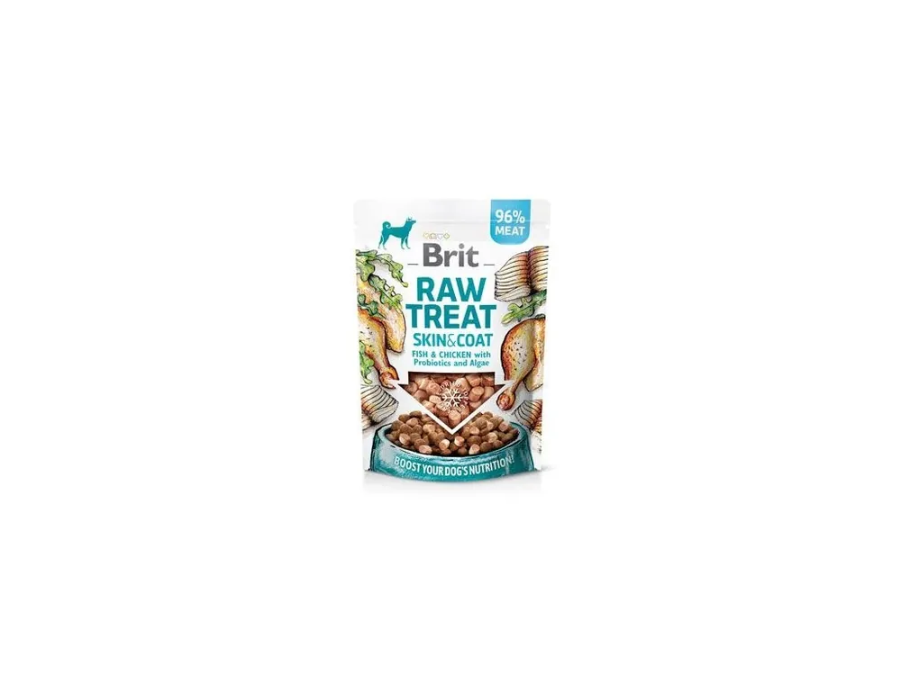 Cenová Bomba Brit Raw Treat Dog Skin&Coat, Fish&Chicken 40g
