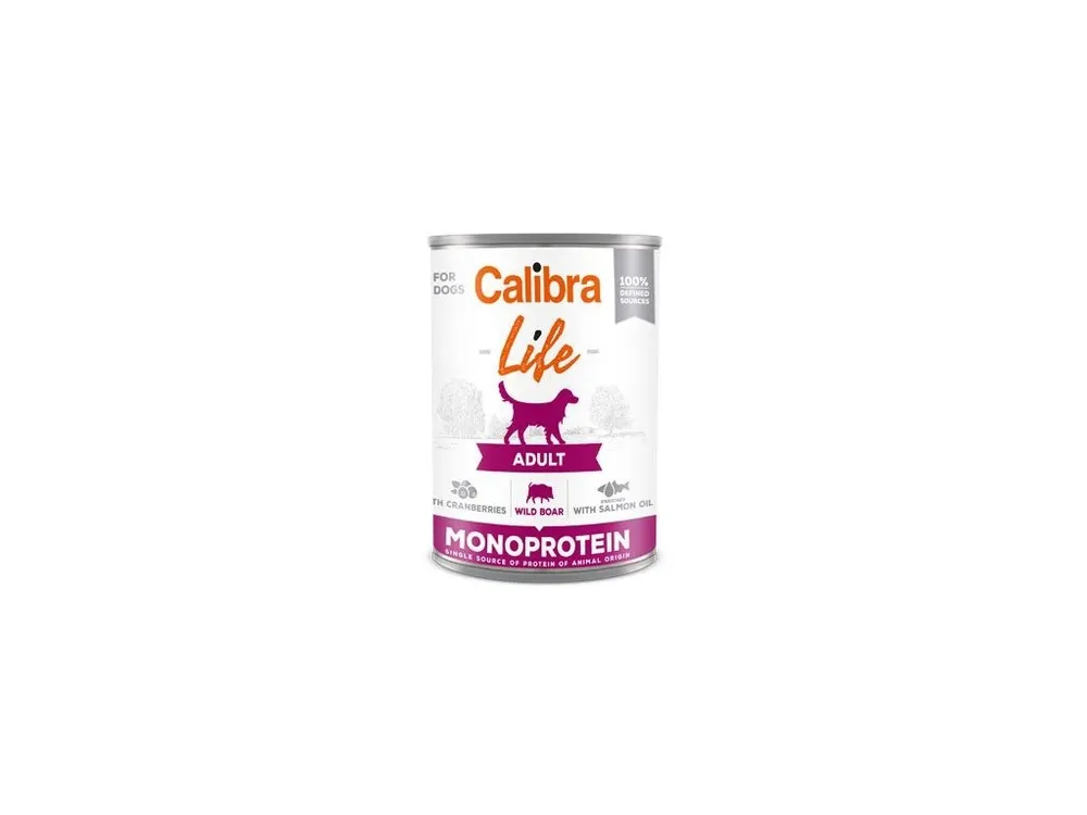Vysoce Kvalitní Calibra Dog Life konz.Adult Wild boar with cran. 400g