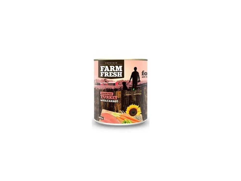 Cenová Bomba Farm Fresh Dog Turkey with Carrot konzerva 800g