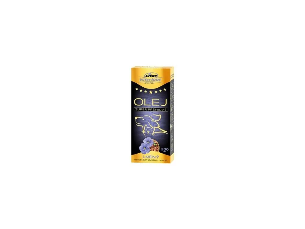 VITAR Veterinae Lněný olej 200ml Originální