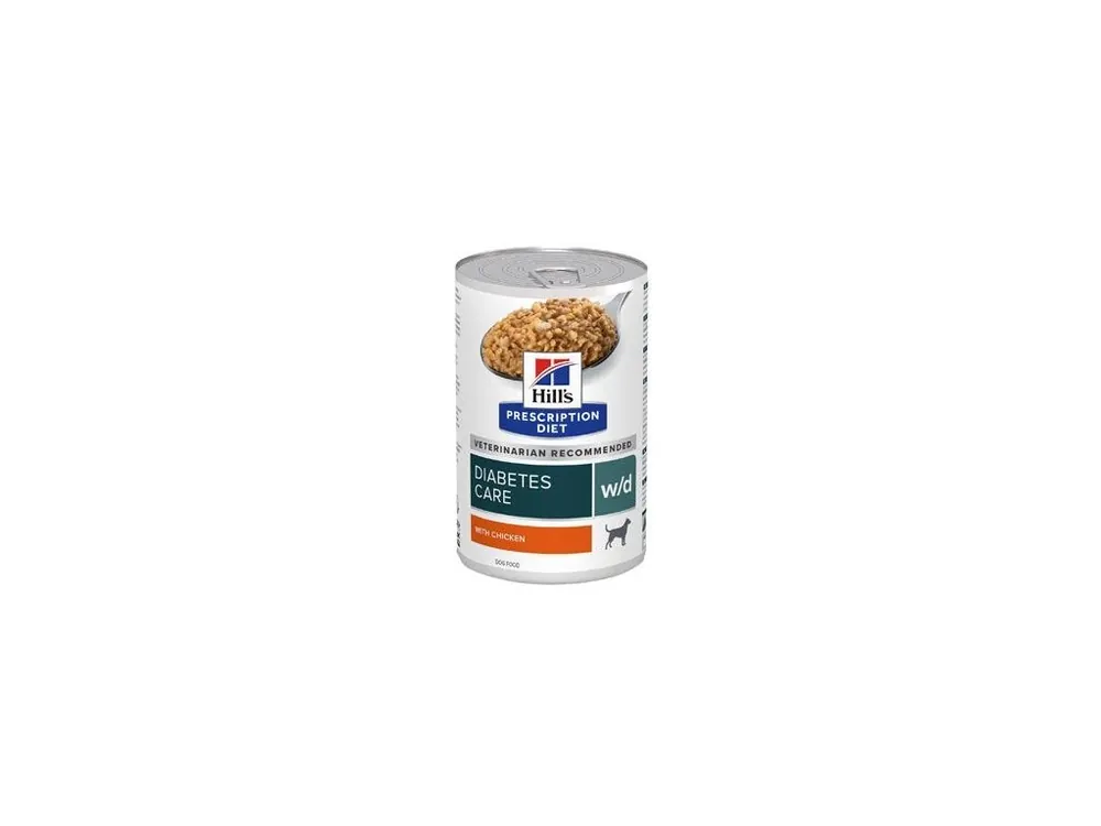 Ověřený Hill‘s Can. PD W/D Diabetes Care Chick.Konz. 370g
