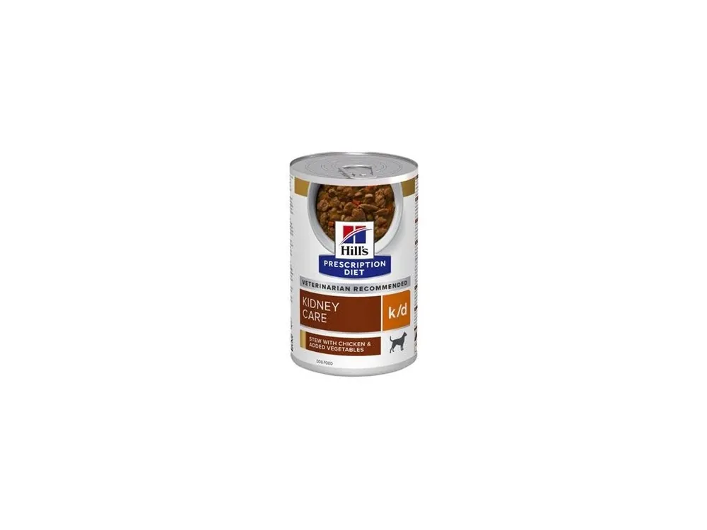 Hill‘s Can. PD K/D Kidney Chicken&Veg stew Konz.354g Nízká Cena