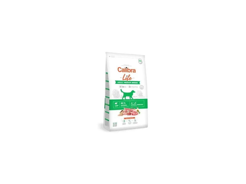 Calibra Dog Life Adult Medium Breed Lamb 12kg Vysoce Kvalitní